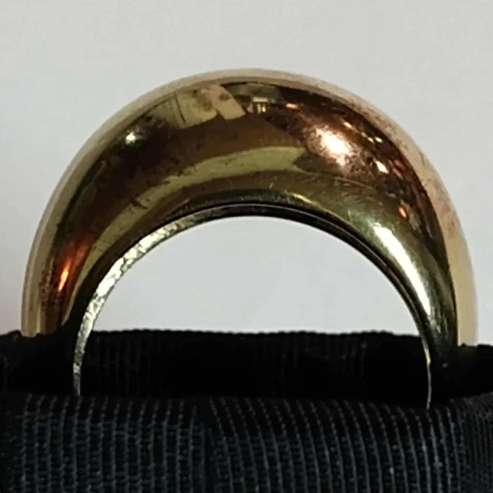 MODA AL MASSIMO(R) 18K YELLOW GOLD OVER BRONZE POLISHED DOME RING - size 7